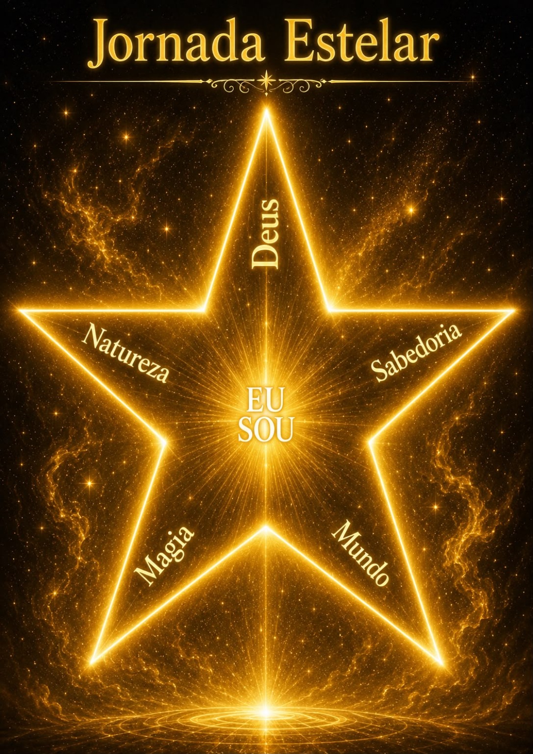 Jornada Estelar: Deus, Sabedoria, Natureza, Magia e Mundo ao redor do centro EU SOU